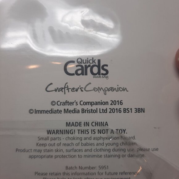 Crafter's Companion - Stamp + Emboss Folder Girl with Cupcake NWOT - Picture 6 of 8